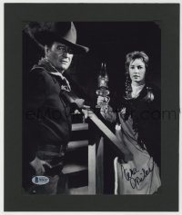 8p196 VERA MILES matted signed 8x10 REPRO still 1980s w/John Wayne in Man Who Shot Liberty Valance!
