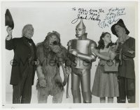 8p997 WIZARD OF OZ signed 8x10 REPRO still 1970s by BOTH Tin Man Jack Haley AND Scarecrow Ray Bolger!