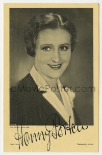 8p290 HENNY PORTEN signed German Ross postcard 1933 she stayed in Germany with her Jewish husband!