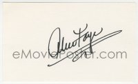 8p723 ALICE FAYE signed 3x5 index card 1980s it can be framed & displayed with a repro!