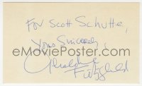 8p735 GERALDINE FITZGERALD signed 3x5 index card 1980s it can be framed & displayed with a repro!