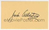 8p738 JACK ALBERTSON signed 3x5 index card 1970s it can be framed & displayed with a repro!