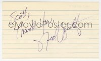 8p754 NED BEATTY signed 3x5 index card 1980s it can be framed & displayed with a repro still!