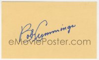 8p759 ROBERT CUMMINGS signed 3x5 index card 1980s it can be framed & displayed with a repro!