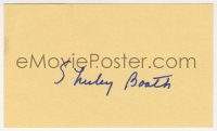 8p764 SHIRLEY BOOTH signed 3x5 index card 1980s it can be framed & displayed with a repro still!