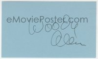 8p770 WOODY ALLEN signed 3x5 index card 1980s it can be framed & displayed with a repro still!