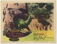 8p030 7th VOYAGE OF SINBAD signed LC #8 1958 by Ray Harryhausen, special effects scene with dragon!