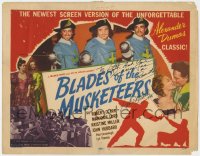 8p018 BLADES OF THE MUSKETEERS signed TC 1953 by Robert Clarke, who plays D'Artagnan!