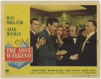 8p051 LOST WEEKEND signed LC #1 1945 by Ray Milland, who's drunk at party, directed by Billy Wilder!