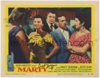 8p054 MARTY signed LC #2 1955 by Ernest Borgnine, who's a wallflower at the dance, Paddy Chayefsky!