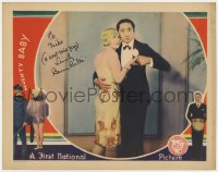 8p057 NAUGHTY BABY signed LC 1928 by Benny Rubin, who's close up in tuxedo with sexy Alice White
