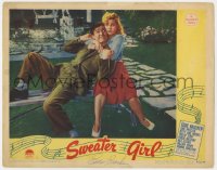 8p064 SWEATER GIRL signed LC 1942 by Eddie Bracken, who's grabbed by June Preisser!