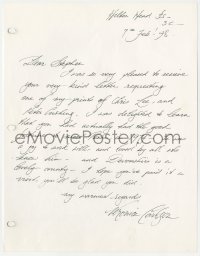 8p124 VERONICA CARLSON group of 2 signed letters 1998 thanking a fan for his very kind letter!