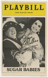 8p162 ANN MILLER signed 6x9 playbill cover 1979 when she was in Sugar Babies with Mickey Rooney!