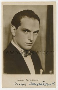 8p300 JOSEPH SCHILDKRAUT signed English postcard 1929 great portrait of the Austrian actor!