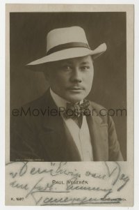 8p304 PAUL WEGENER signed German postcard 1922 he directed & starred in the Golem movies!