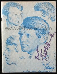 8p129 ROBERT F. KENNEDY JR. signed stage play souvenir program book 1977 art by Norman Rockwell!