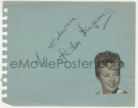 8p691 IDA LUPINO signed 5x6 cut album page 1940s it can be framed & displayed with a repro still!
