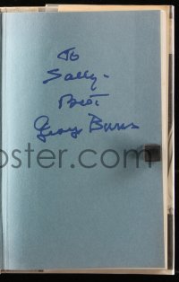 8p269 GEORGE BURNS signed hardcover book 1984 Dr. Burns' Prescription for Happiness!