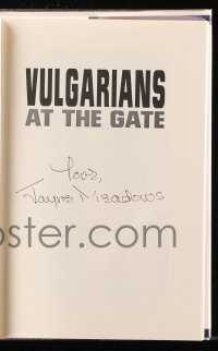 8p249 JAYNE MEADOWS signed hardcover book 2001 husband Steve Allen's book, Vulgarians at the Gate!
