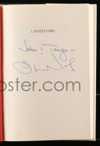 8p255 OLIVER NORTH signed hardcover book 1991 his book Under Fire: An American Story!