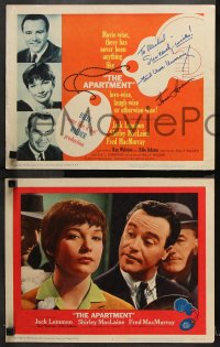 8p014 APARTMENT set of 8 LCs 1960 SEVEN signed by Jack Lemmon & TWO also signed by Fred MacMurray!