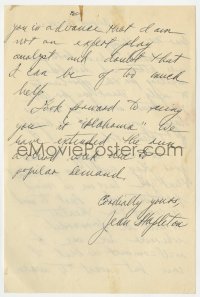 8p113 JEAN STAPLETON signed letter 1962 entirely handwritten, about doing a theater play!