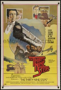 8r544 39 STEPS Aust 1sh 1979 David Warner, Robert Powell, John Mills, Buchan novel, Vic Fair art!