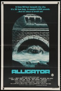 8r546 ALLIGATOR Aust 1sh 1980 cool different artwork of twisted alligator by J. Lamb!