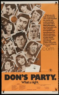 8r585 DON'S PARTY Aust 1sh 1976 early Bruce Beresford Australian political comedy!