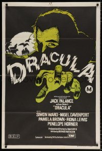 8r586 DRACULA Aust 1sh 1973 cool different art of vampire Jack Palance reaching for YOU!