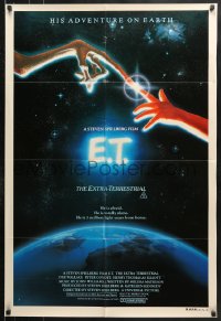 8r590 E.T. THE EXTRA TERRESTRIAL Aust 1sh 1982 Steven Spielberg classic, John Alvin art!