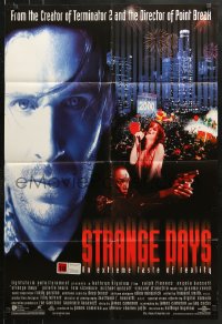 8r661 STRANGE DAYS DS Aust 1sh 1996 blue close-up of Ralph Fiennes, you know you want it!
