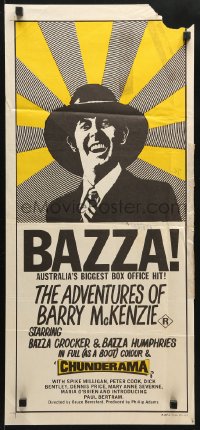 8r685 ADVENTURES OF BARRY MCKENZIE Aust daybill 1972 shameless saga of a young Aussie in Pommyland!