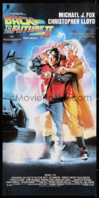 8r699 BACK TO THE FUTURE II Aust daybill 1989 art of Michael J. Fox & Christopher Lloyd by Struzan!