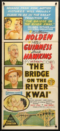 8r727 BRIDGE ON THE RIVER KWAI Aust daybill 1958 William Holden, David Lean classic, art!