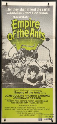 8r796 EMPIRE OF THE ANTS Aust daybill 1978 H.G. Wells, great Drew Struzan art of monster attacking!