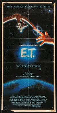 8r789 E.T. THE EXTRA TERRESTRIAL Aust daybill 1982 Steven Spielberg classic, John Alvin art!