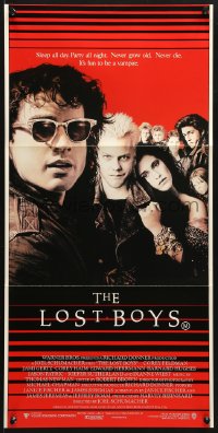 8r867 LOST BOYS Aust daybill 1987 teen vampire Kiefer Sutherland, directed by Joel Schumacher!