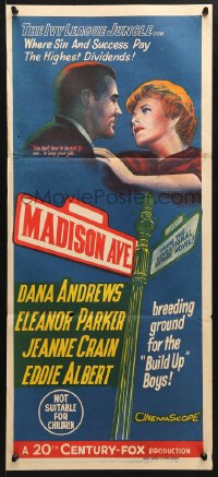 8r868 MADISON AVENUE Aust daybill 1961 Dana Andrews wants Eleanor Parker to be nice to him!