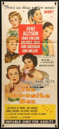 8r890 OPPOSITE SEX Aust daybill 1956 Allyson, Joan Collins, Dolores Gray, Ann Sheridan, Ann Miller