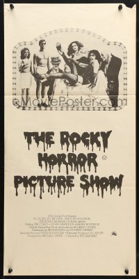 8r917 ROCKY HORROR PICTURE SHOW Aust daybill 1975 Curry w/Sarandon, Hinwood, Quinn, w/black title!