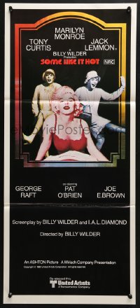 8r948 SOME LIKE IT HOT Aust daybill R1980 sexy Marilyn Monroe, Tony Curtis & Lemmon in drag!