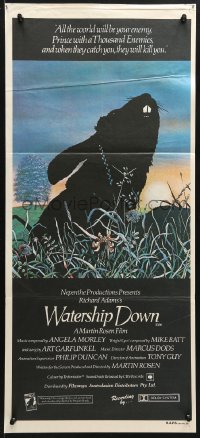 8r990 WATERSHIP DOWN Aust daybill 1979 based on Richard Adams' best seller, cool bunny art!