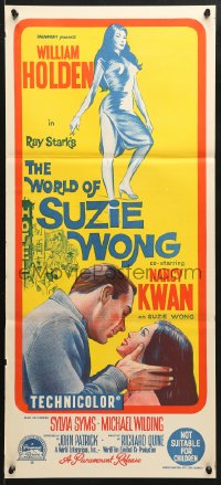 8r998 WORLD OF SUZIE WONG Aust daybill 1960 William Holden was the first man that Kwan ever loved!