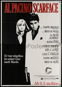 8r210 SCARFACE advance German 2p 1984 Al Pacino with gun, De Palma, Oliver Stone, ultra-rare!
