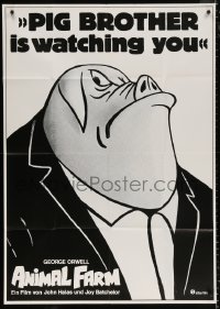 8r230 ANIMAL FARM German 33x47 R1982 George Orwell, Napoleon, Pig Brother is watching you, rare!