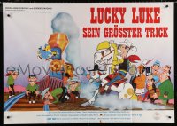 8r231 BALLAD OF DALTON German 33x47 1978 Lucky Luke, really great Morris cartoon western art!