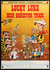 8r283 BALLAD OF DALTON vertical German 1978 Lucky Luke, really great Morris cartoon western art!