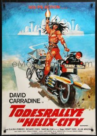 8r333 DEATHSPORT German 1978 David Carradine, cool different artwork of futuristic biker!